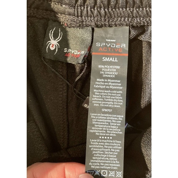 NWT Spyder Athletic Track Pants Size Small Men’s Black MSRP $78 - Picture 4 of 9